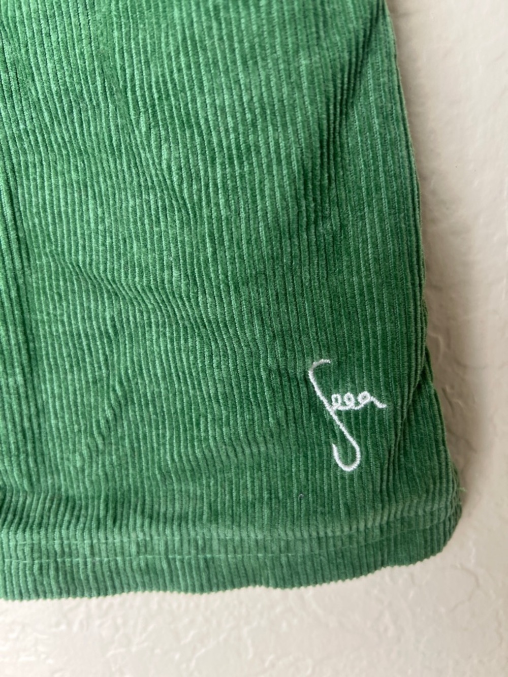 Seea green corduroy Lulu lace up shorts - Picture 4 of 7